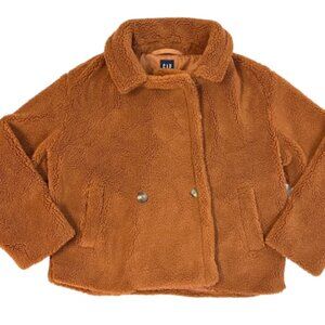 GAP Double Breasted Look Casual Ultra-Soft Sherpa Jacket